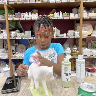 Painting pottery for the first time!