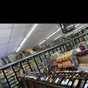 a wide selection of liquor