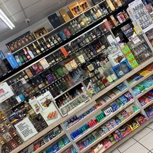 a wide selection of liquor