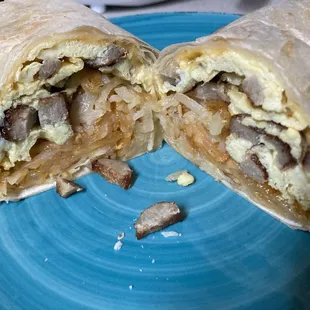 Breakfast sausage burrito