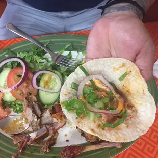 Made a taco with the grilled  chicken