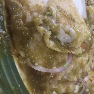 Enchiladas verdes.