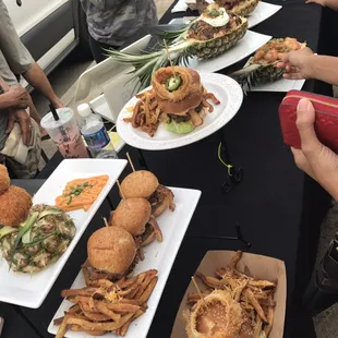 a table full of food