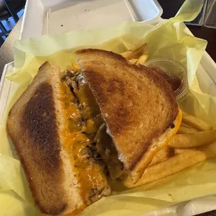 Boudin grilled cheese