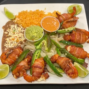 Bacon wrapped shrimp