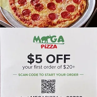 $5 OFF your first order of $20+ @ megapizzadelivery.com