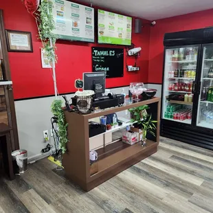 the inside of a restaurant