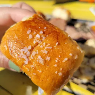 This looks like basic bread, salted... but I enjoyed this more than I thought I would.