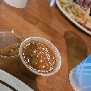 My little side of chili (only 1$ + tax)