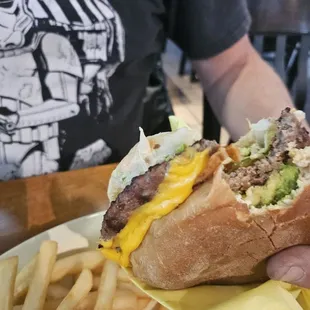 Bacon avo cheese burger so GOOD!