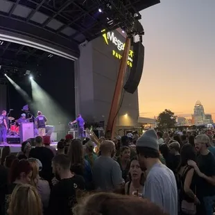 Part of the stage with the view of Cincinnati