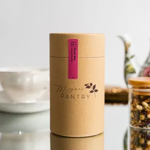 Floral Zen tea blend, crafted in small batches.