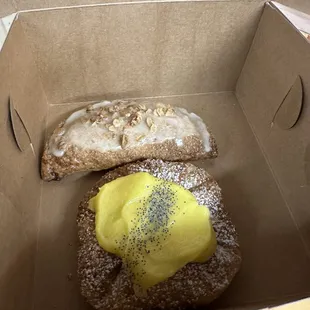 Apple hand pie and lemon cream cheese danish.