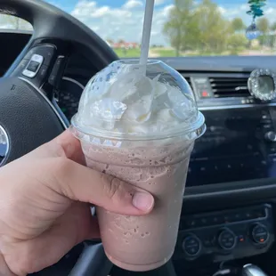 Mocha blended ice coffee