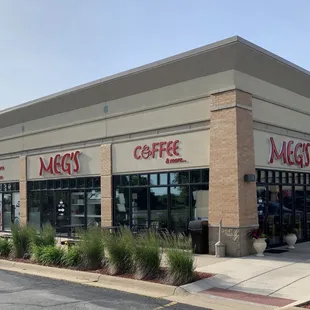 the exterior of a coffee shop