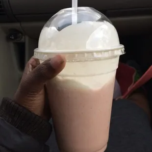 My tall strawberry peach smoothie