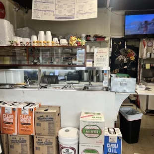Inside order area