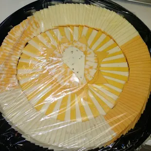 a cake in plastic wrap