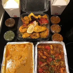 a variety of dishes