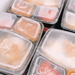 Tandoori Chicken, butter chicken, samosa and vegetable biryani.