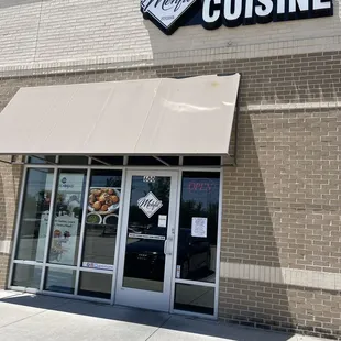 the front of the restaurant