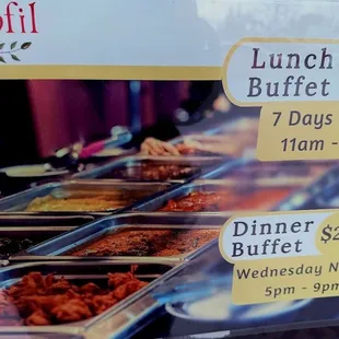 Lunch and Dinner Buffet Prices