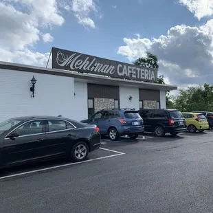 Front of Mehlman's Cafeteria.