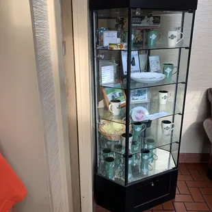 Display case at Mehlman's Cafeteria.