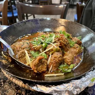 a plate of food on a table