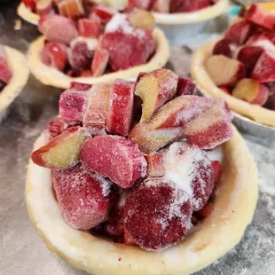 a variety of desserts