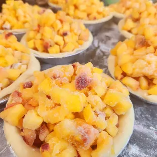 a variety of fruit pies