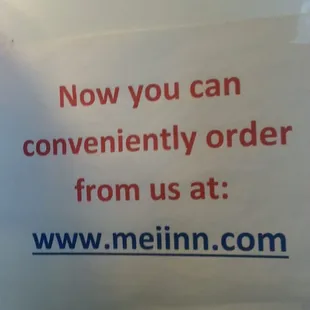 Order online if you like