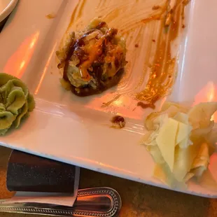 a plate of food on a table