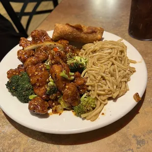 Orange chicken lo mein