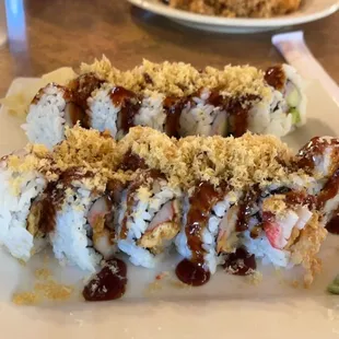 Pick 2 sushi. Crunch California and shrimp tempura.