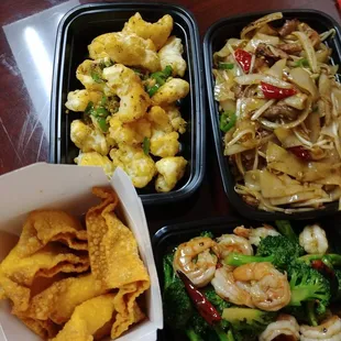 a variety of food items