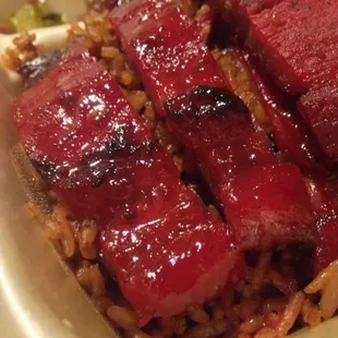 Close up of the char siu