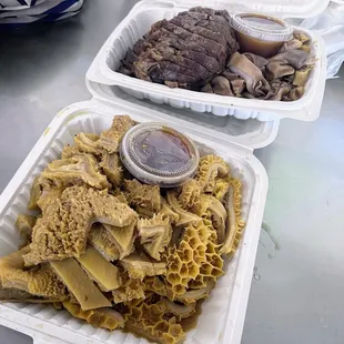 Assorted cooked meats