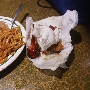 two plates of food