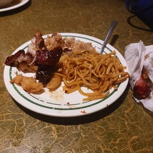 a plate of food on a table