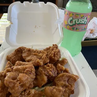 Fried garlic boneless chicken. Yummy!