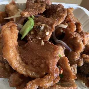 Salt and pepper spare ribs. Our fav