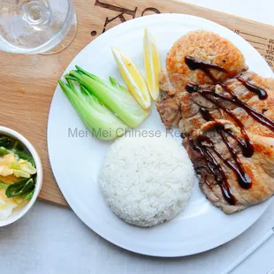New Item: Black Pepper Pork Chop Rice Plate