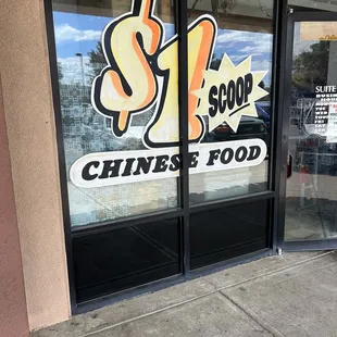 Outside window. Scoops start at $1. They aren't all $1