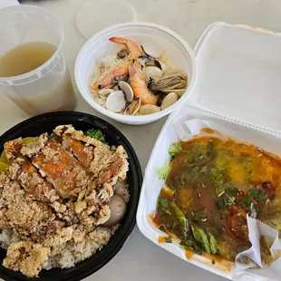 Fried Chicken Leg Over Rice