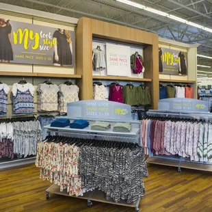 the inside of a clothing store