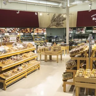 the interior of a bakery store