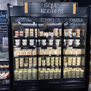 a display of yogurt and ice creams
