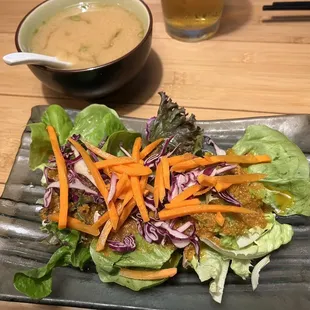Salad with Miso Soup