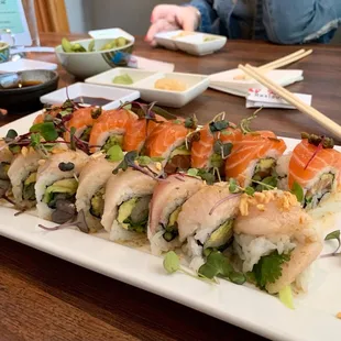 G Green Light Roll, Salmon Delight Roll